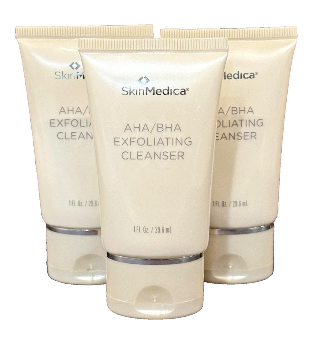 3-PACK Skinmedica Brightening AHA/BHA Exfoliating Cleanser 1 floz Each